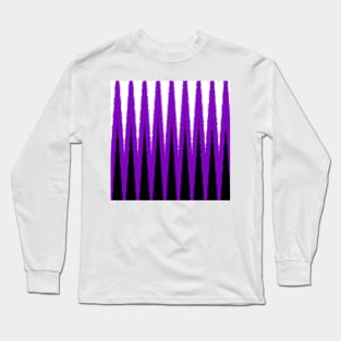 Wave Design Purple Long Sleeve T-Shirt